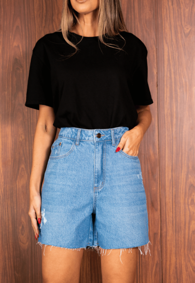 T-shirt Ampla Essentials Preto