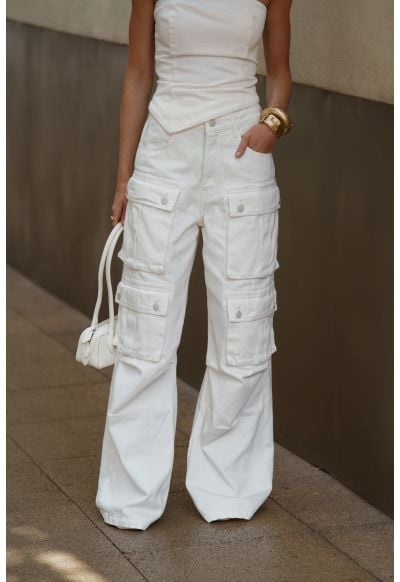 Calça Cargo Utility Off White