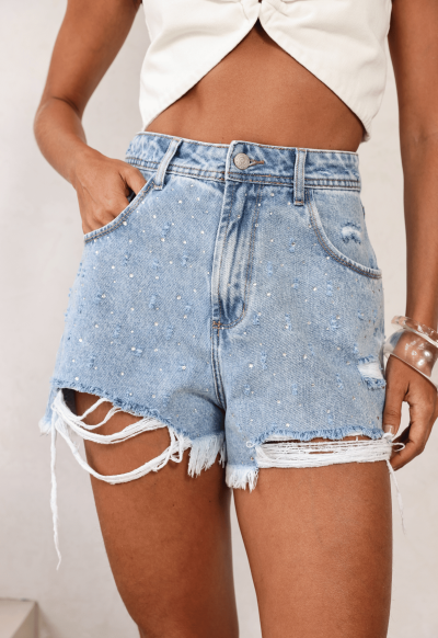 Short Alto Destroyed Prisma Claro