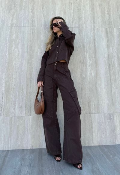 Calça Cargo Indie Marrom