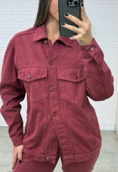 Jaqueta Over Timeless Bordo