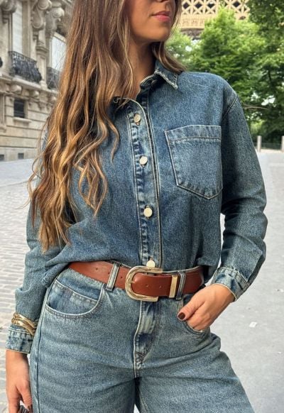 Camisa Ampla Bastille Dirty Wash