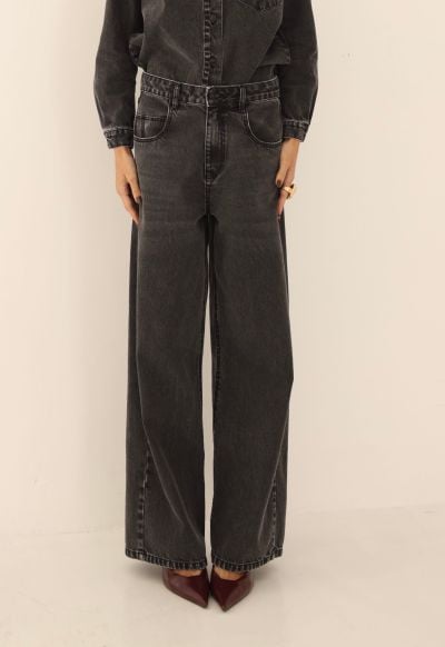 Calça Baggy Bastille Black Estonado