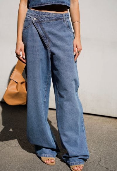 Calça Wide Leg Crossover Médio