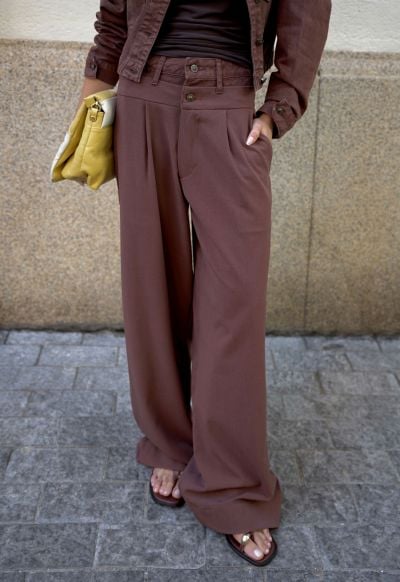 Calça Wide Leg Flow Choco
