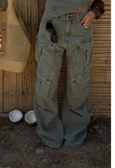 Calça Cargo Utility Verde da Mata