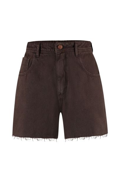 Short Mom Barra a Fio Marrom Coffee