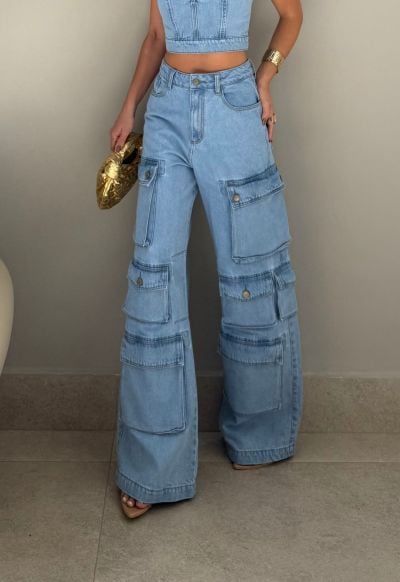Calça Cargo Iconic Claro