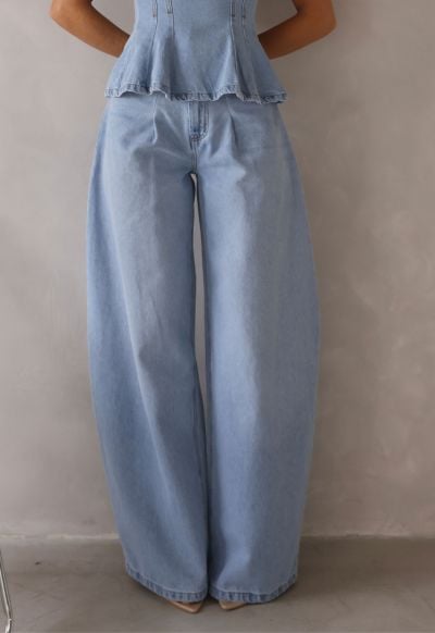 Calça Curved Balloon Brise Claro