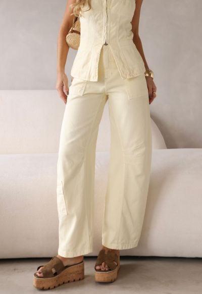 Calça Cargo Essential Ivory Vanilla