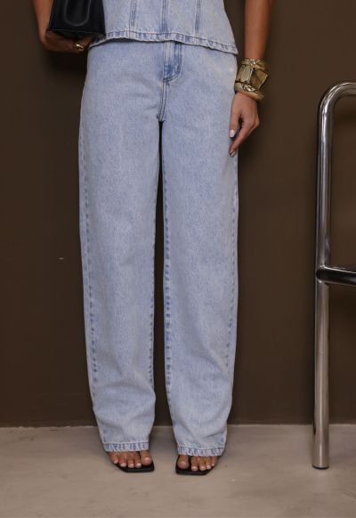 Calça Reta Eternal Claro Marmorizado