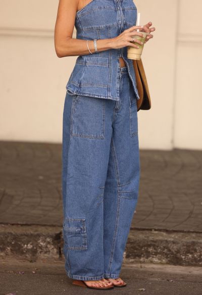 Calça Cargo Essential Ivory Médio