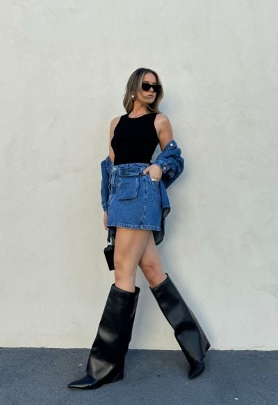 Regata Canelada Preta