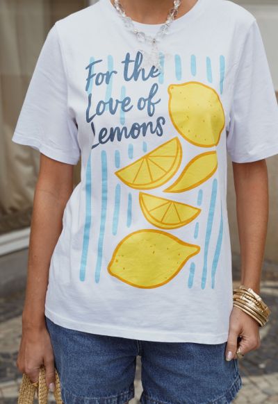 T-shirt Citrus Stripes Branco
