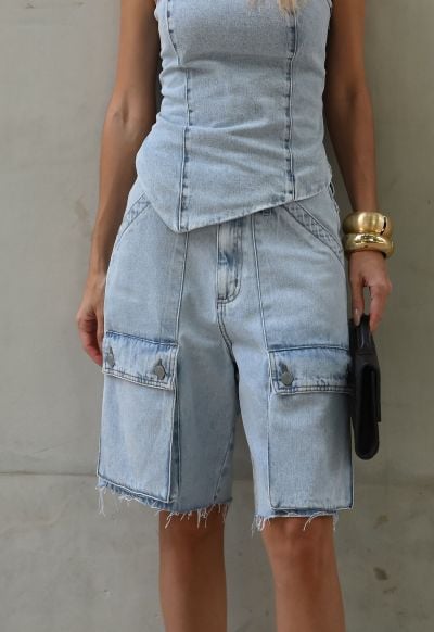 Bermuda Cargo Utility Claro Marmorizado