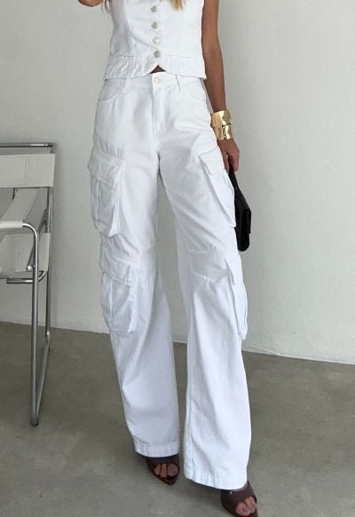 Calça Cargo Urban Branco