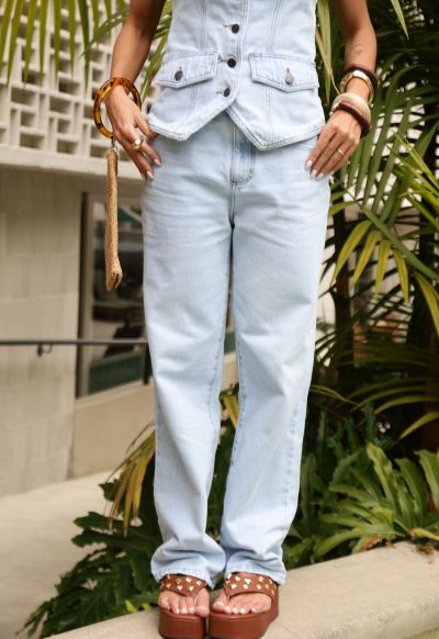 Calça Reta Essentials Claro