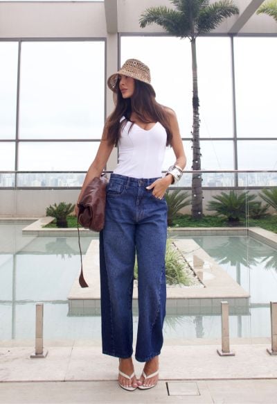 Calça Balloon Recortes Solea Médio