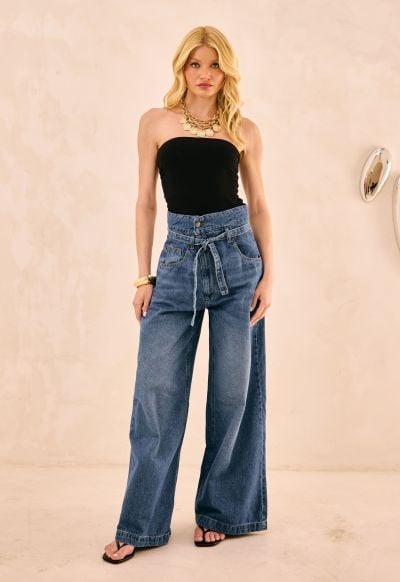 Calça Pantalona Amalfi Médio