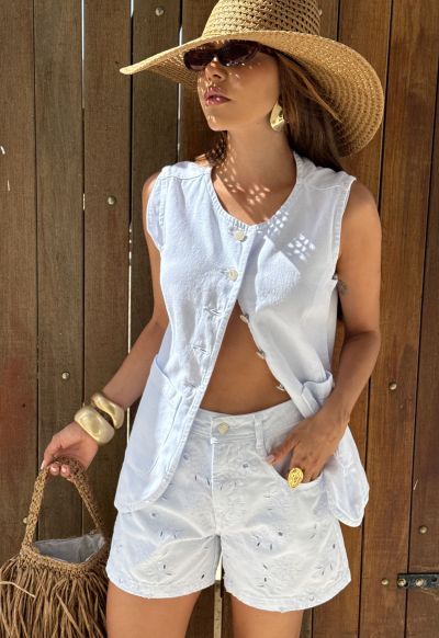 Colete Botões Serena Branco