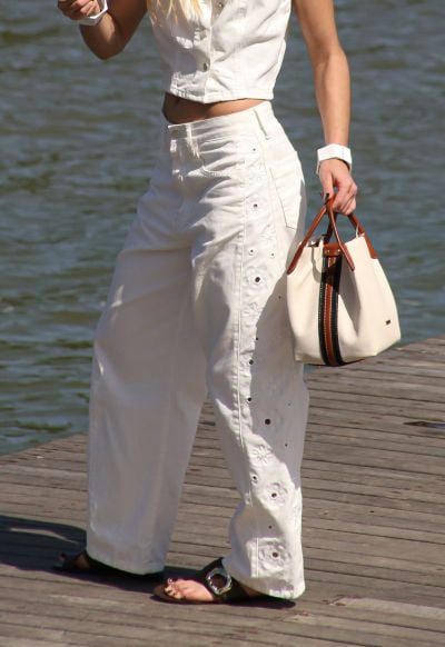 Calça Balloon White Line Off White