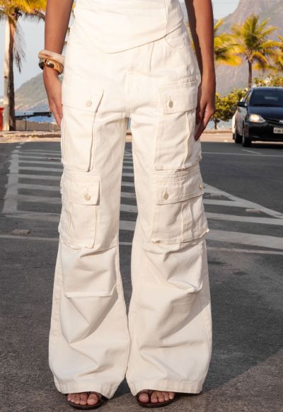 Calça Cargo Utility Off White