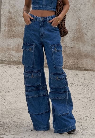 Calça Cargo Iconic Médio Nebulizado