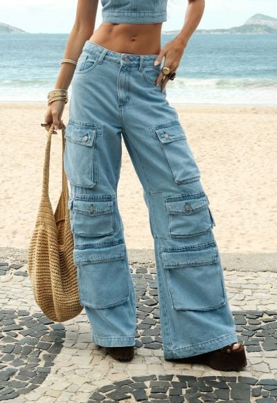 Calça Cargo Iconic Claro